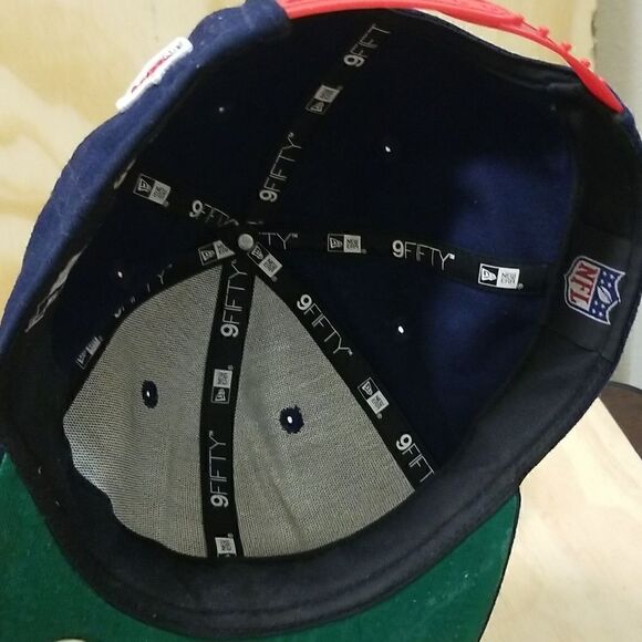 Vintage New England Patriots New Era NFL Vintage Blue Red Snapback Hat Ball Cap - Picture 6 of 7